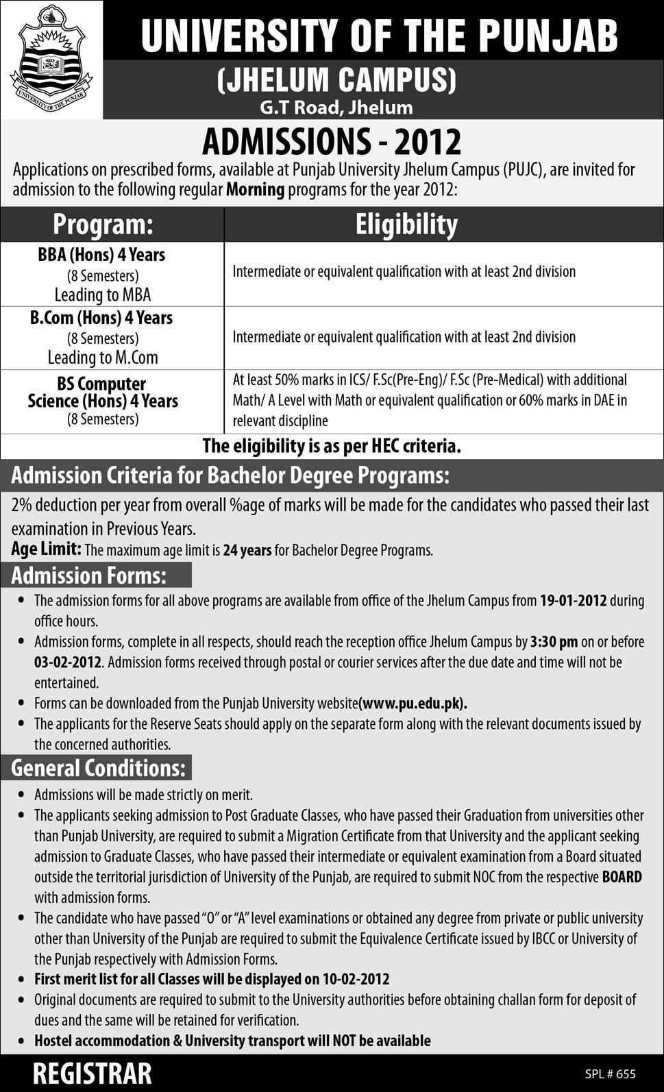 BBA, MBA, BCom, MCom, BS Admissions 2012 in Punjab University 1101434720 1 BBA, MBA, BCom, MCom, BS Admissions 2012 in Punjab University
