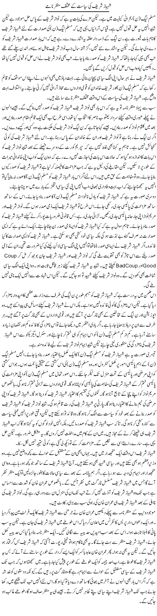 Shahbaz Sharif Ki Siasat Ke Mukhtalif Manzar Naame | Muzamal Suharwardy | Daily Urdu Columns