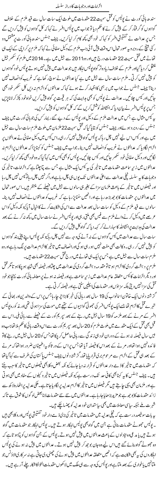 Ilzamat Aur Wajohat Ka Daraz Silsila | Muhammad Saeed Araeen | Daily Urdu Columns