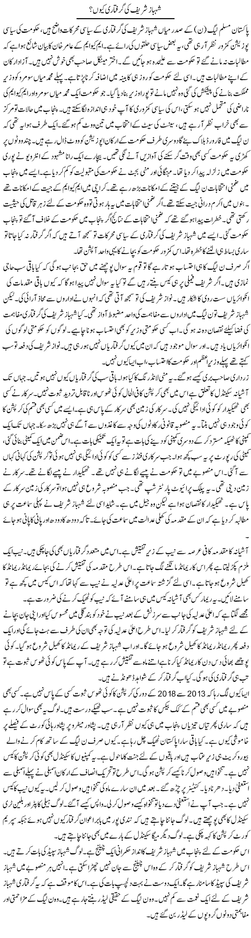 Shahbaz Sharif Ki Giraftari Kyun? | Muzamal Suharwardy | Daily Urdu Columns